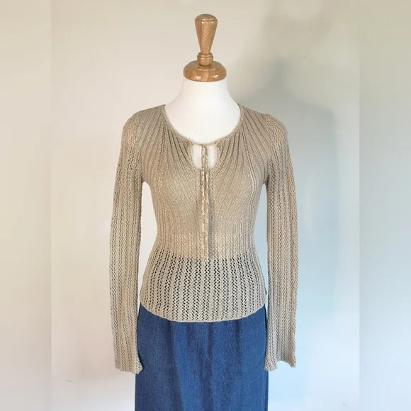 90s Crochet Knit Top - Picture 1 of 5